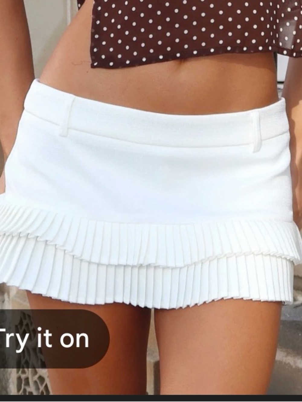 White Fox Ignoring Me Mini Skort